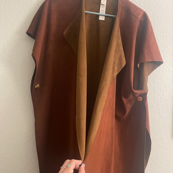 Chicos Faux Seude Cardigan OS - Picture 4 of 12